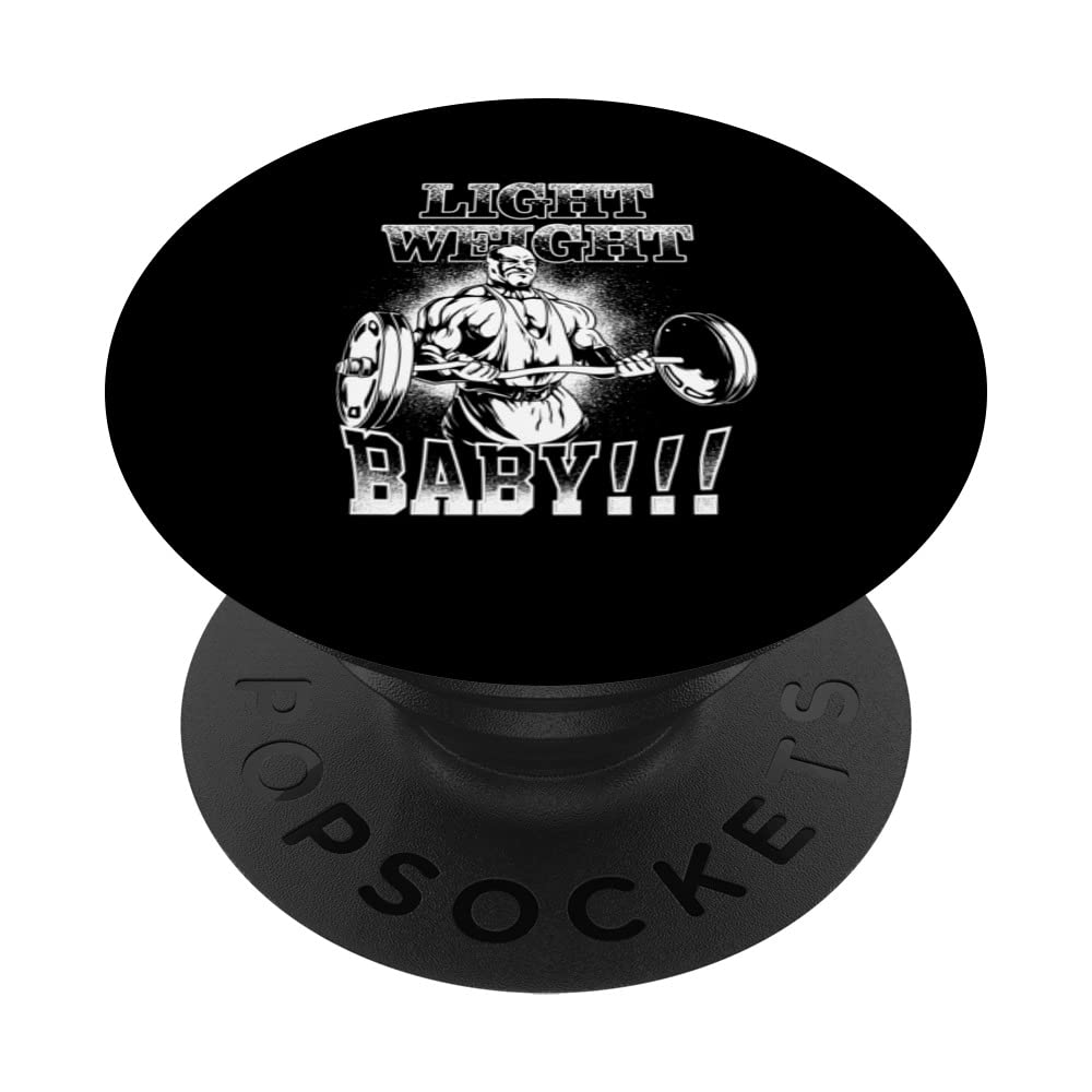 Light Weight Baby Barbell Bicep Curl Gym Motivational PopSockets Swappable PopGrip