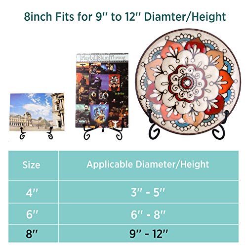 image for Teamkio 4 Pack Improved Anti-Slip 8 Inch Plate Holder Display Stand, P