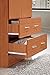 HODEDAH 2 Door Wood Wardrobe Bedroom Closet with Clothing Rod inside Cabinet and 2 Drawers for Storage, Cherry