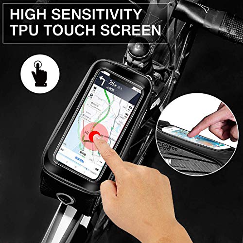 image for ANSOPO-US Bicycle Top Tube Frame Bag Rain Resistant Bike Frame Bag and