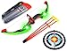 Light Up Night Warrior Bow & Arrow Children's Kid's Toy Bow and Arrow Dart Playset w/ Suction Dart Arrows, Holder, Target