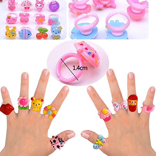 image for Blppldyci 36 Pcs Kids Little Girl Rings Gift, Jewelry Adjustable Rings