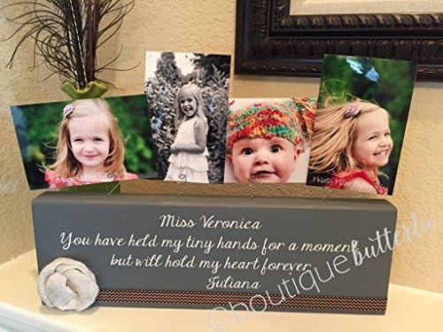 Nanny Teacher Gift From Kids Personalized Frame From Kids For Nanny Aunt New Great Grandma Gift Wood Custom Choose Your Quote &amp; Colors!