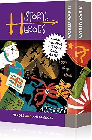 History Heroes: World War II, History Quiz Card Game for Kids Adults, Game Night, Family Friendly