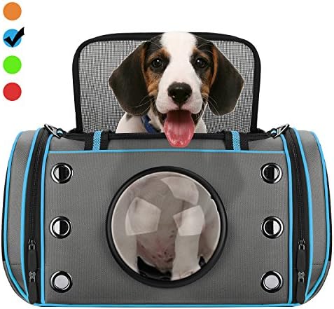 Anzone Pet Space Capsule Carrier Backpack, Pet Bubble Dome Traveler Knapsack Multiple Air Holes Waterproof Lightweight Bag for Cats Petite Dogs & Small Animals