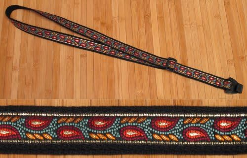 Trophy USA-made TREE OF FIRE Cotton Ukulele Strap