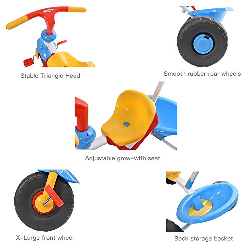 3 ChromeWheels+Tricycle+Pushing+Handle+Toddler