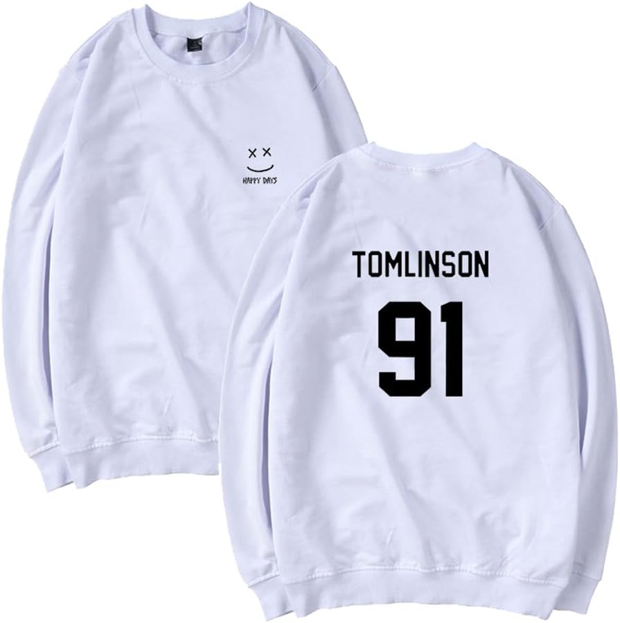 CTOOO Men's Crew Neck Sweater Louis Tomlinson 91 One Direction Men's Sweatshirt