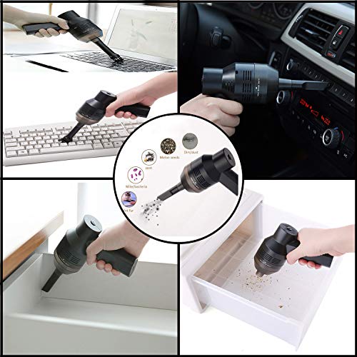 Coondmart Charge Cordless Mini Computer USB Keyboard Vacuum Cleaner Dust Hair Portable Handheld Brush Suction Machine Rechargeable Vacuum Cleaner - Thumbnail 6