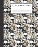 Composition Notebook: Vintage Gothic Grunge Skull College Ruled Notebook Lined School Journal