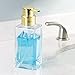 InterDesign Casilla Modern Glass Foaming Soap Pump, Refillable Dispenser Holds 14 oz., for Kitchen, Bathroom, Sink, Vanity, Bedroom, 2.94