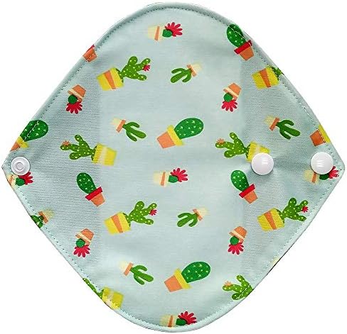 Covermason 2 Pcs Washable Menstrual Pad, 20x18cm Reusable Hygiene Bamboo Charocoal Mama Sanitary Towel Pad (A)