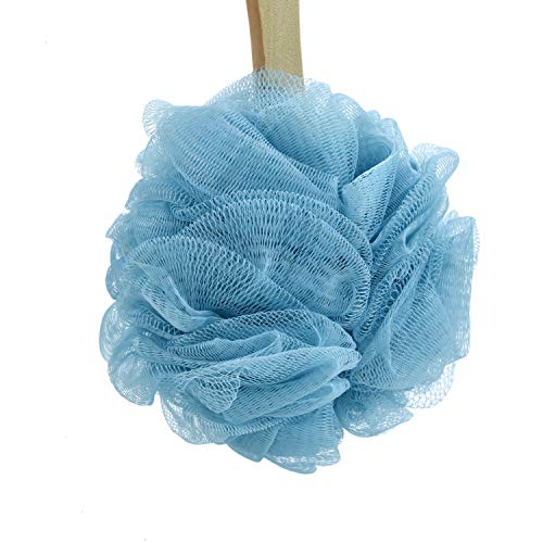 Pomeat 4 PCS Bath Loofah with Long Handle Wooden Shower Body Brush for Health and Beauty
