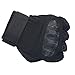 Nachvorn Men's Tactical Military Rubber Hard Knuckle Outdoor Gloves for Camping Cycling Motorcycle Hiking Powersports Airsoft Paintballg,Full Finger,Black-S
