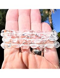 Charged Amplificador Claro vidrio de cuarzo pulsera Tumble Pulido Stretchy (Amplify Body & pensamiento Energía   Aumentar Curación energy- la piedra de alimentación) [Reiki] by Zenergy gemas