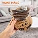 Owl Kalimba Thumb Piano 17 Keys Thumb Instrument with Number Sticker, Tuning Hammer, Protective Box and Cleanning Cloth
