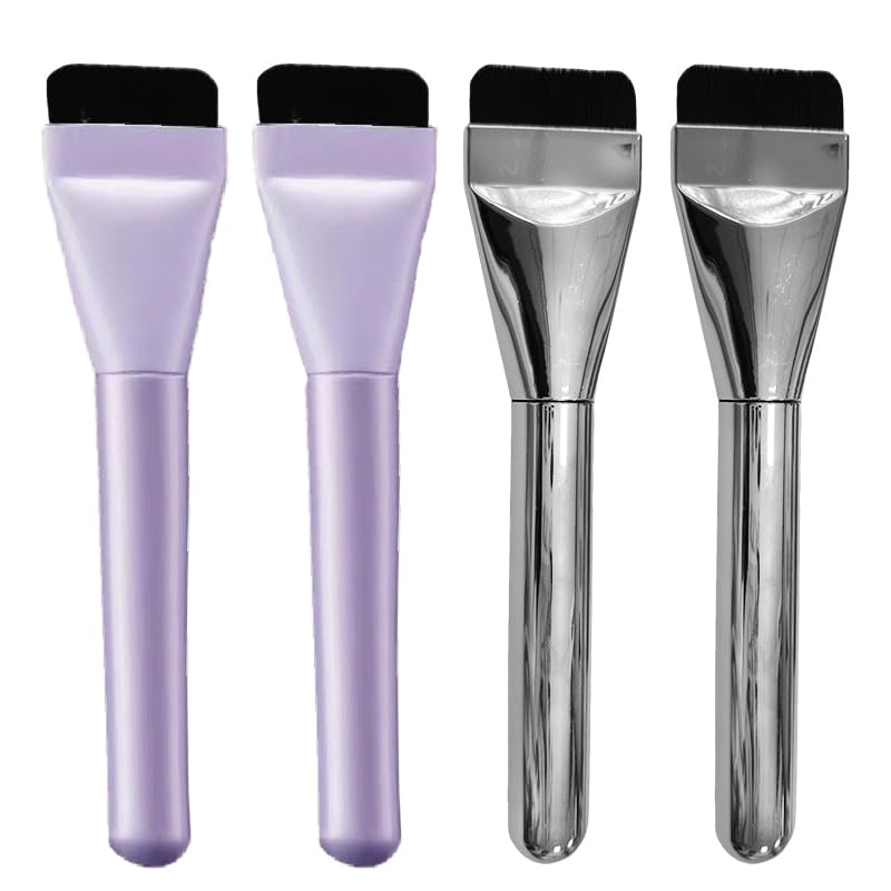 Photo 1 of 3pcs only.    Flat Foundation Brushes Set - Spatula Makeup Brush for Liquid Foundation, Face Cream, Powder, Concealer, Blush & Contour - Professional Blender Application Tools