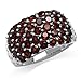Silvershake 3.12ct. Natural Garnet 925 Sterling Silver Vintage Style Cluster Ring