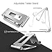 iPad Holder, iPhone Stand, Nintendo Switch Stand Adjustable, iPad Pro Stand for Desk, Foldable iPad Mini Stand or Tablets (4-12 inch) -Silver