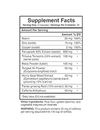 Male Enhancing Pills Increase Erection Size 1000mg - Men's Test Booster, Endurance and Strength...