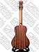 Luna Mahogany Tattoo Concert Ukulele LEFTY w/Strings,Tuner & CP, UKE TC MAH L COMP