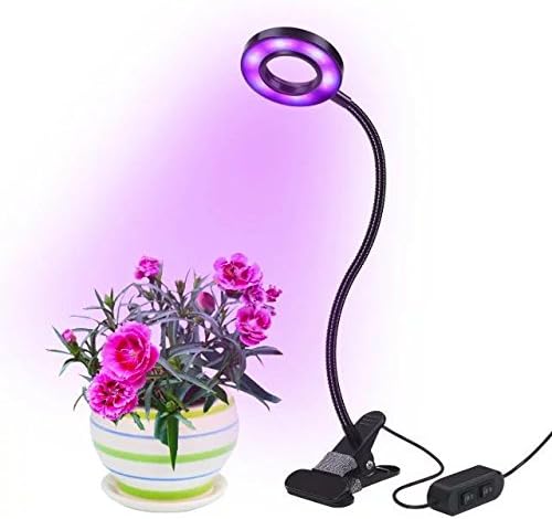 Led Grow Light, BingLaLa Profession Plant Lamp for Indoor Plants 10W Adjustable 6 Level Dimmable Clip Desk Lamp with 360°Flexible Gooseneck