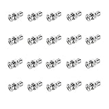 Pasow BNC Male Plug to F Female Jack Adapter Coax Connector Coupler adapters CCTV Camera (20PCS)