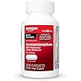 Amazon Basic Care Extra Strength Pain Relief, Acetaminophen Caplets, 500 mg, 200 Count