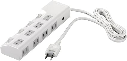 Amazon Buffalo 電源タップ 8個口 個別スイッチ4個付 3m ホワイト Bstapsdwh バッファロー 家電 カメラ