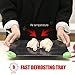 Novinex Defrosting Tray, Ultimate Rapid Thaw For Frozen Foods, Thicker & Larger Thawing Tray For Meat Chicken Fish, Dishwasher Defrost Board, Non-Stick DeFrosting Mat With Silicone Corners, Black