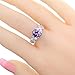 Empsoul Women 925 Sterling Silver Natural Fancy Filled 5-Stone Amethyst Topaz Flower Symbol Engagement Proposal Ring