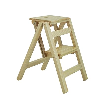 Amazon Com Ladder Chair Folding Kitchen Steps Three Tier Folding