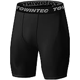 Towintec Compression Shorts for Men Athletic Workout Performance Base Layer Exercise Tights Spandex Running Underwear
