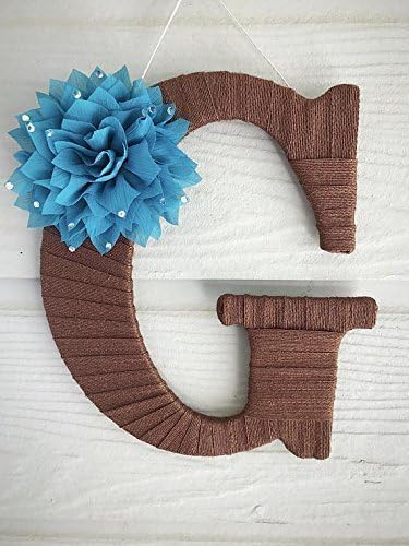 Chocolate Burlap Front Door Initial-FREE SHIPPING!