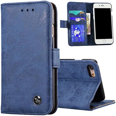 Yamissi Matt Retro Genuine Leather Wallet Case, Real Leather Flip Cover, Stand cases with Magnatic Clip, Card Money Flip Holder Pouch For different model