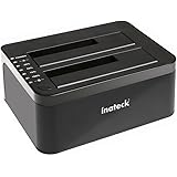 Inateck USB 3.0 to SATA Dual-Bay USB 3.0 Hard Drive Docking Station with Offline Clone Function for 2.5 Inch & 3.5 Inch HDD SSD SATA (SATA I/ II/ III) Support 2x 8TB & UASP, Tool-free