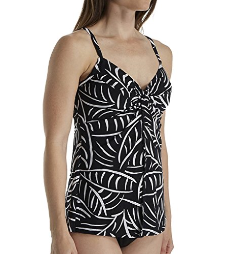 Miraclesuit Women's Hard To Be Leaf Love Knot Underwire Tankini Top