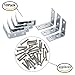 eBoot 10 Pieces Corner Brackets Right Angle Braces 90 Degree Braces and 40 Pieces M4 Screws, 40 mm by 40 mm