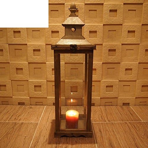 European-style wooden lanterns/ romantic candle ornaments/ vintage candlestick mobile-D