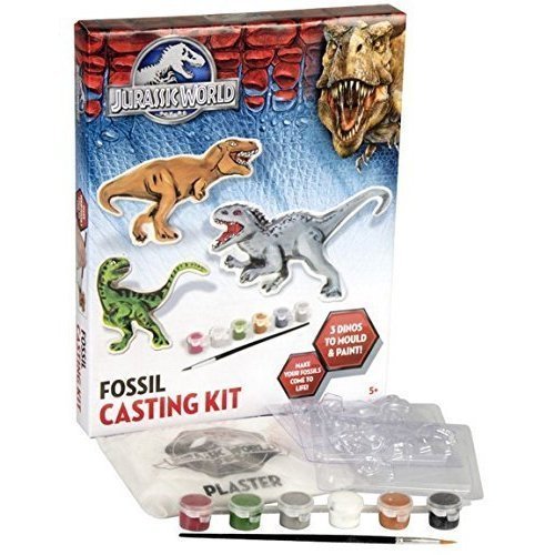 JURASSIC WORLD PARK DINOSAUR FOSSIL PLASTER CASTING MODEL TOY KIT SET