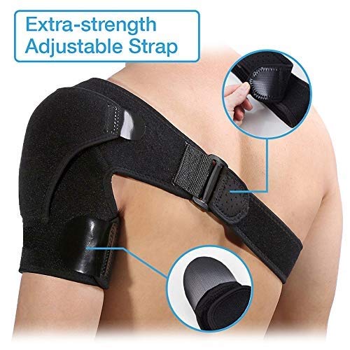 1SportsONE Shoulder Brace for Men and Women Rottator Cuff Brace Sleeve with Pressure Pads Labrum Tear Bursitis Dislocated AC Joint Frozen Pain Injury Prevention Immobilizer Compression for Recovery