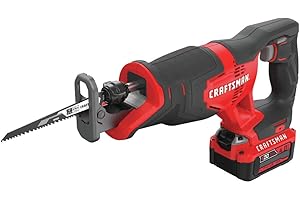 CRAFTSMAN V20 Cordless Reciprocating Saw Kit, 3,000 RPM, 14.5 inch, Battery and Charger Included (CMCS300M1)