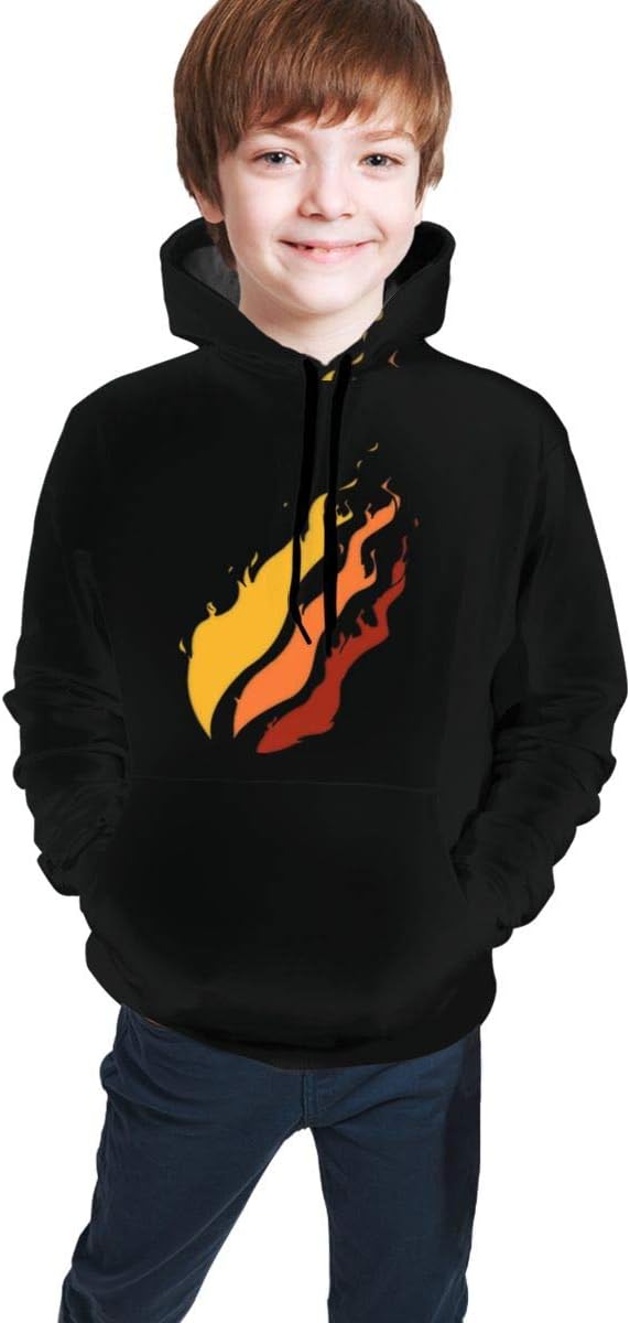 Youth Presto-n+Fir-e Nation Play-z Gamer Flame 3D Print Hoodie Video Game Sweatshirts for Kids,Boy and Girl