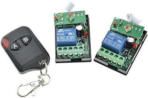 Wireless Remote Control Transmitter 2 Receiver Switch 433MHZ Module 1CH DC 6V Round Type