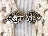 The mattie Silver Tone Metal Celtic Heart Sweater Clip Clasp