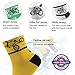 LIN 4 Pack Cycling Socks for Men & Women - Performance Moisture Wicking CoolMax Ankle Socks for Mountain Road Bike Sports