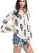 SheIn Women's print Blouse with long bell sleeve
