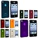 8-Pack Slim Fit Snap on Case for Apple iPhone 4 4S (Blue, Purple, Red, Orange, Yellow, Clear Smoke, Clear Green, Clear Pink)