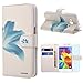 Samsung Galaxy Core Prime G360 / Prevail LTE Case, INNOVAA Premium Leather Wallet Case with STAND Flip Cover W/ Free Screen Protector & Stylus Pen - Teal Flower