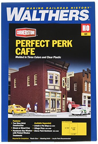 Walthers, Inc. Perfect Perk Cafe Kit, 3-1/8 x 5-1/2 x 4-1/2